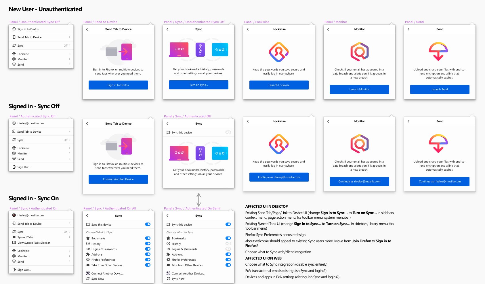 Early designs for increasing adoption of services in the Firefox browser