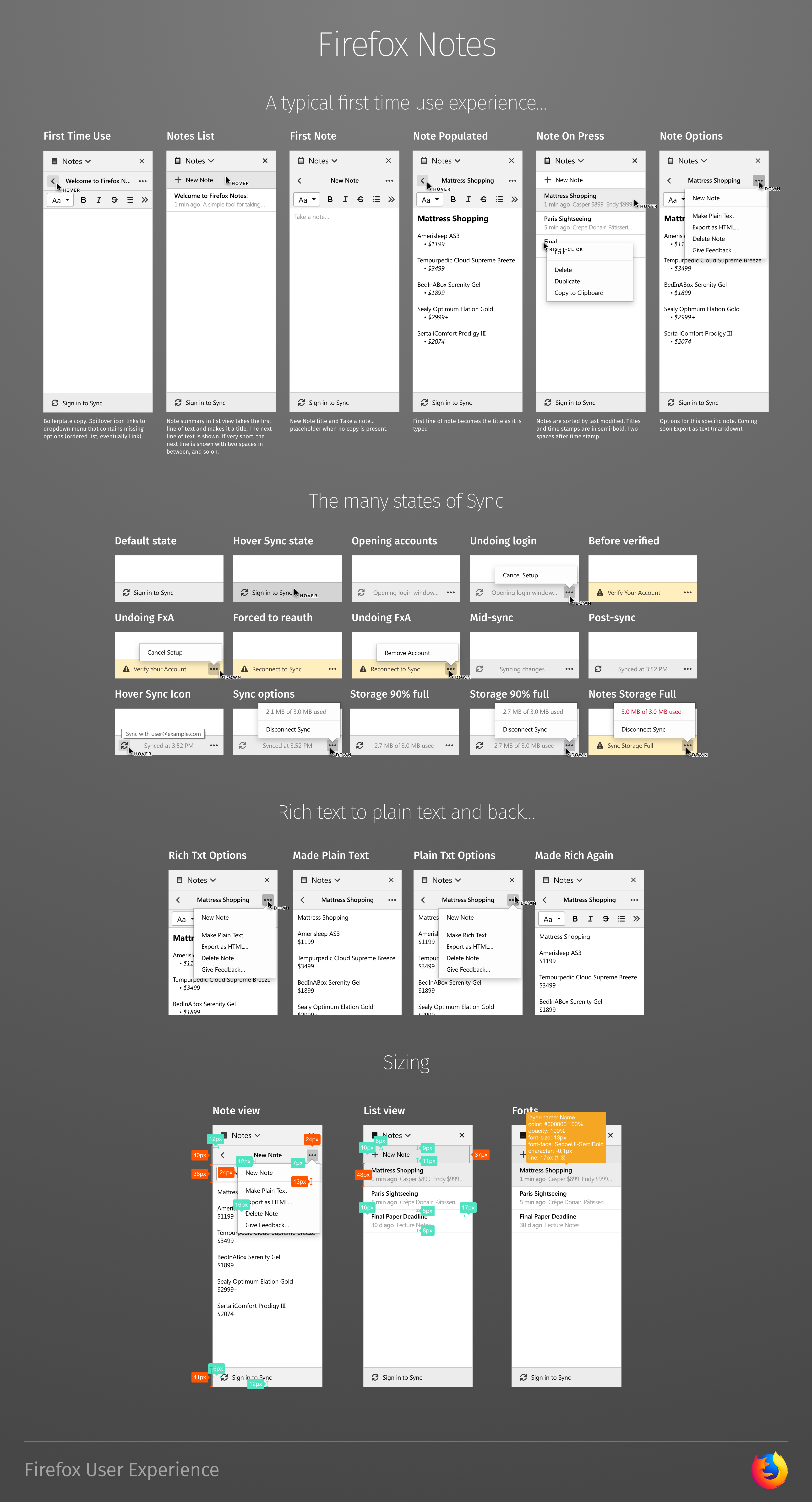 Firefox Notes Add-on